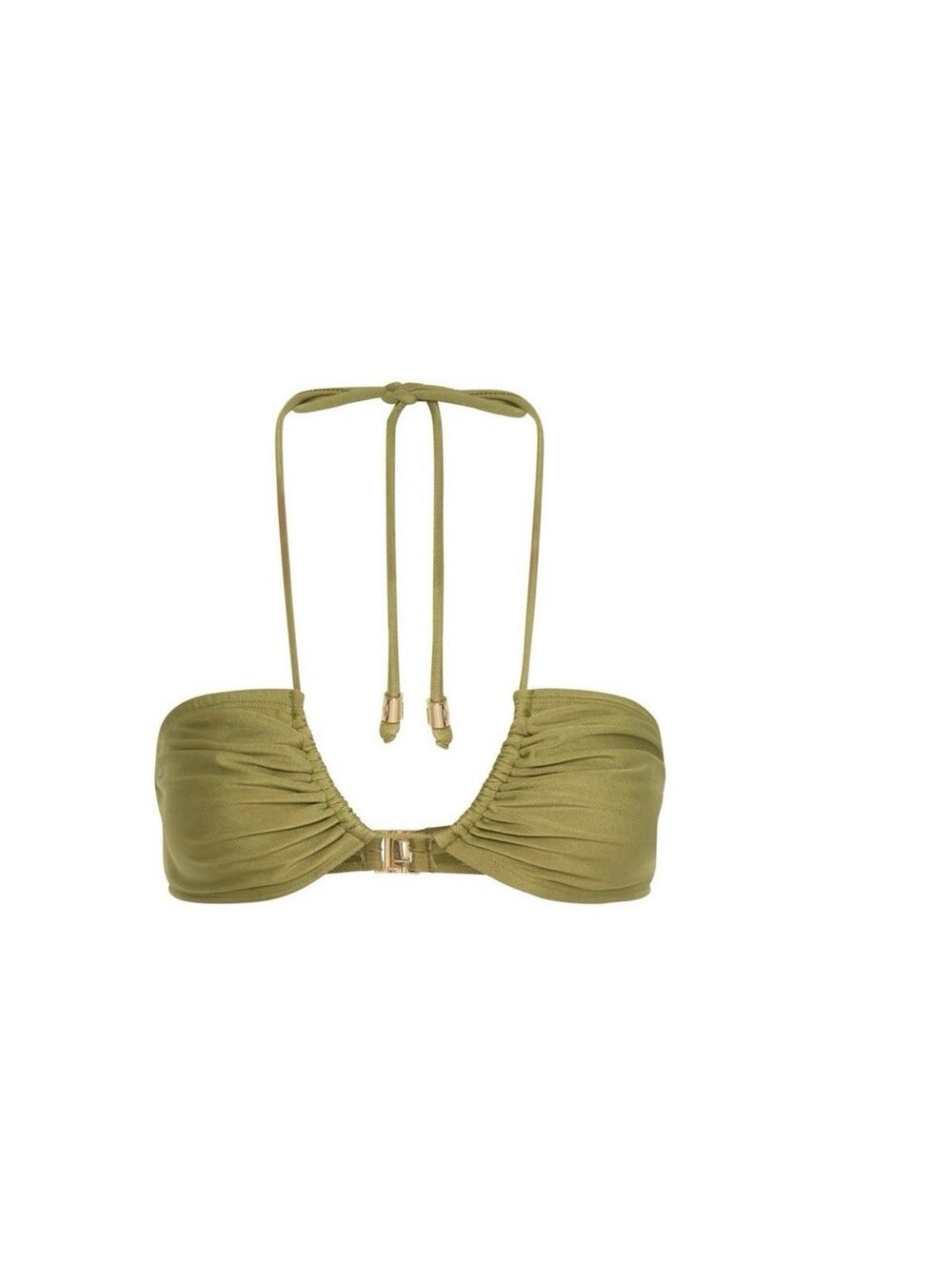 Meshki Swim Bikini Top Willow Olive Green Swimwear Summer Beach FLAW